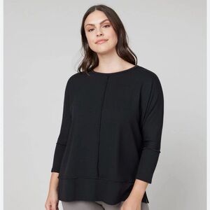 SPANX perfect length tunic top black sz Large